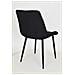 Set 4 Sedie Sala Da Pranzo Ariis Gambe In Acciaio Nero Opaco, Velluto Nero - Foto miniatura 5