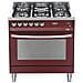 Cucina Elettrica PRG86GVT /C 5 Fuochi a Gas con Forno Elettrico Multifunzione Classe A Dimensioni 70 cm Colore Borgogna - Foto miniatura 1