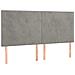 Letto a Molle Materasso e LED Grigio Chiaro 200x200 cm Velluto - Foto miniatura 4