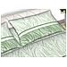 Completo Lenzuola Letto 100% Cotone Made Italy Disegno Flames Cn Matrimoniale Verde - Foto miniatura 3