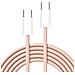 Cavo Dati E Ricarica Pd60w 3a C263 Usb-c To Usb-c Fast Charge 60w 2m Rosa Per Smartphone Tablet - Foto miniatura 3