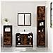 Set Mobili Da Bagno 3 Pz Rovere Fumo In Legno Multistrato - Foto miniatura 3