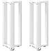 Gambe Tavolo Consolle A T 2 Pz Bianco 38x25x(72-73) Cm Acciaio - Foto miniatura 1