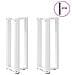Gambe Tavolo Consolle A T 2 Pz Bianco 38x25x(72-73) Cm Acciaio - Foto miniatura 3