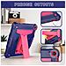 Custodia Elegante Per Samsung Galaxy Tab A8 10,5"" Con Supporto - Rosa E Blu - Foto miniatura 4