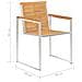 Sedie Da Giardino 8 Pz Legno Massello Di Teak E Acciaio Inox - Foto miniatura 5