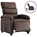 Poltrona Reclinabile Elettrica Marrone in Similpelle - Foto miniatura 1