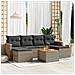 Set Divani da Giardino 7 pz con Cuscini Grigio in Polyrattan - Foto miniatura 2