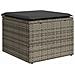 Set Divani da Giardino 7 pz con Cuscini Grigio in Polyrattan - Foto miniatura 5