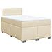 Giroletto a Molle con Materasso Crema 120x190 cm in Tessuto - Foto miniatura 1