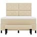 Letto con Rete Ammortizzata con Materasso & Panchina Crema 140x200 cm Tessuto - Foto miniatura 9