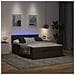 Struttura Letto Pouf con Materasso 140x200 cm in Tessuto - Foto miniatura 3