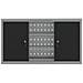 Armadio da Muro  con Pannello Perforato Nero 100x20x55 cm in Acciaio - Foto miniatura 7