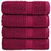 Asciugamani Premium SOLUND 4 pz Bordeaux 30x30 cm 600 g/m² - Foto miniatura 1