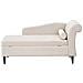 Chaise Longue Versione Destra Luiro Velluto Beige Con Contenitore - Foto miniatura 2