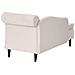 Chaise Longue Versione Destra Luiro Velluto Beige Con Contenitore - Foto miniatura 4