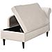 Chaise Longue Versione Destra Luiro Velluto Beige Con Contenitore - Foto miniatura 7