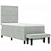 Letto a molle con materasso Grigio chiaro 80 x 200 cm Velluto - Foto miniatura 1