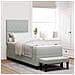 Letto a molle con materasso Grigio chiaro 80 x 200 cm Velluto - Foto miniatura 2