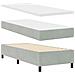 Letto a molle con materasso Grigio chiaro 80 x 200 cm Velluto - Foto miniatura 7