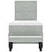 Letto a molle con materasso Grigio chiaro 80 x 200 cm Velluto - Foto miniatura 9