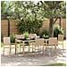 Set da Pranzo per Giardino 7 pcs Beige e Nero 190 x 90 x 75 cm - Foto miniatura 2