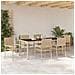 Set da Pranzo per Giardino 7 pcs Beige e Nero 190 x 90 x 75 cm - Foto miniatura 4