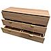 Vallo Comò A 6 Cassetti Con Decorazioni In Legno Scanalato 124 Cm - Foto miniatura 2