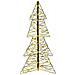 Albero di Natale con 160 LED Bianco caldo 150 cm Rattan - Foto miniatura 2
