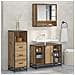 Set di mobili per il bagno con porta 3 pcs Rovere artigianale - Foto miniatura 2