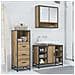 Set di mobili per il bagno con porta 3 pcs Rovere artigianale - Foto miniatura 4