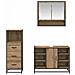 Set di mobili per il bagno con porta 3 pcs Rovere artigianale - Foto miniatura 9