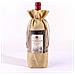 Confezione Da 12 Sacchetti Di Iuta Con Coulisse Per Bottiglie Da 750 Ml, Sacchetti Regalo Riutilizzabili In Lino Per Vino Beige - Foto miniatura 2