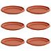 Vassoio Rotondo per Fiori 6 pcs Rosso Mattone Ø 21,5 x 2,5 cm - Foto miniatura 1