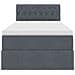 Letto con Contenitore Grigio scuro 90 x 200 cm Velluto - Foto miniatura 7