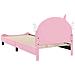 Struttura letto bambini con testata Rosa 90 x 190 cm PU - Foto miniatura 7