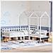 Set Dormeuse e Panca con Tetto Bianco 80x200cm Massello Pino - Foto miniatura 2