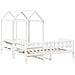 Set Dormeuse e Panca con Tetto Bianco 80x200cm Massello Pino - Foto miniatura 9