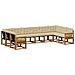 Set di divani da esterno con cuscino 10 pcs Naturale e Beige - Foto miniatura 1