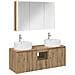 Set di Armadi da Bagno 4 pcs Rovere Artigianale - Foto miniatura 1