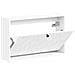 Mobiletto per Scarpe da Muro DELFT 71 x 17 x 43 cm Bianco - Foto miniatura 3