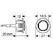 Luce Da Incasso Ambra 12/24v S-14 Cromata - Foto miniatura 5