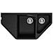 Lavello Ego ESA Granitek 100x50 cm 2 vasche con gocciolatoio Colore Nero 40 - Foto miniatura 1