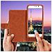 Custodia Smartphone 5,0"" A 5,3'' Universale Portafoglio Porta-carte Cammello - Foto miniatura 3