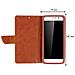 Custodia Smartphone 5,0"" A 5,3'' Universale Portafoglio Porta-carte Cammello - Foto miniatura 5