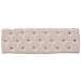 Panca In Legno Massello E Lino 110x38x48 Cm Bianco Crema - Foto miniatura 4