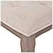 Panca In Legno Massello E Lino 110x38x48 Cm Bianco Crema - Foto miniatura 5