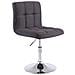 Sedia Lounge di Design Palma V2 - Sedia Sgabello Girevole E Imbottita in Tessuto Trapunto - Sgabello Regolabile E Telaio in Metallo Cromato Nero - Foto miniatura 1