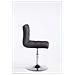 Sedia Lounge di Design Palma V2 - Sedia Sgabello Girevole E Imbottita in Tessuto Trapunto - Sgabello Regolabile E Telaio in Metallo Cromato Nero - Foto miniatura 2