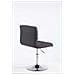 Sedia Lounge di Design Palma V2 - Sedia Sgabello Girevole E Imbottita in Tessuto Trapunto - Sgabello Regolabile E Telaio in Metallo Cromato Nero - Foto miniatura 3